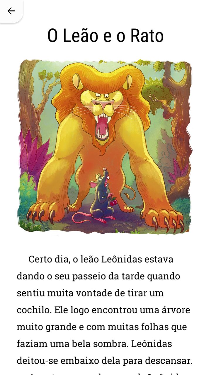 História O Leão e o Rato.